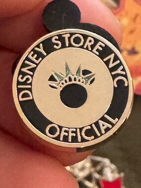 Disney Black and Gold 'Disney Store NYC Official' Enamel Brooch